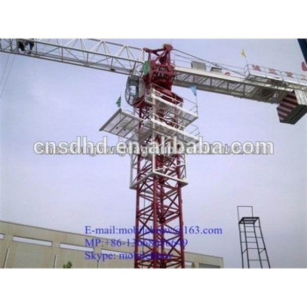 China Hongda 6T flat top tower crane with CE tower crane without top #1 image